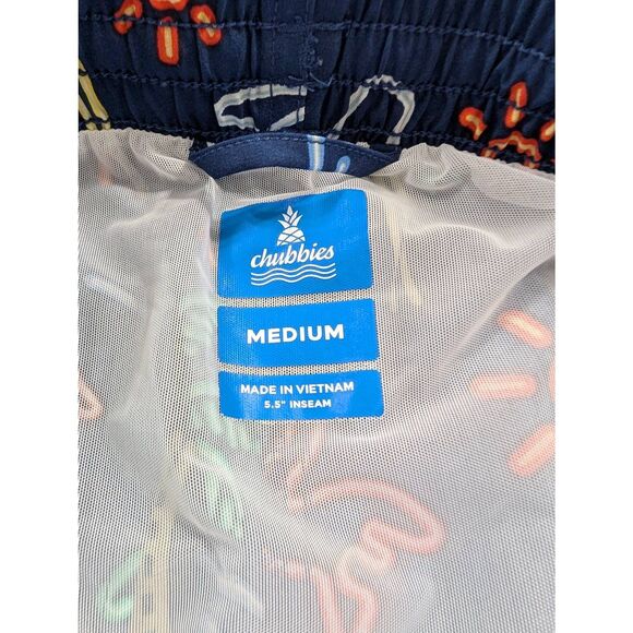 Chubbies The Neon Lights 5.5"‎ Inseam Stretch Swim Trunks men's medium flamingo - Picture 6 of 7